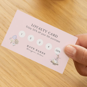 Cake Baker Loyalty Rewards Promotional QR-kod Visitkort