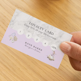 Cake Baker Loyalty Rewards Promotional QR-kod Visitkort