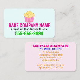 Cake Bakery Logo & Slogan | Professional Company Visitkort