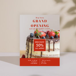 Cake Bakery Shop Business Grand Open Flyer