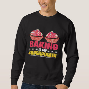 Cake Baking Cuptårta Bakers Pastry Chefs Lång Ärmad Tröja