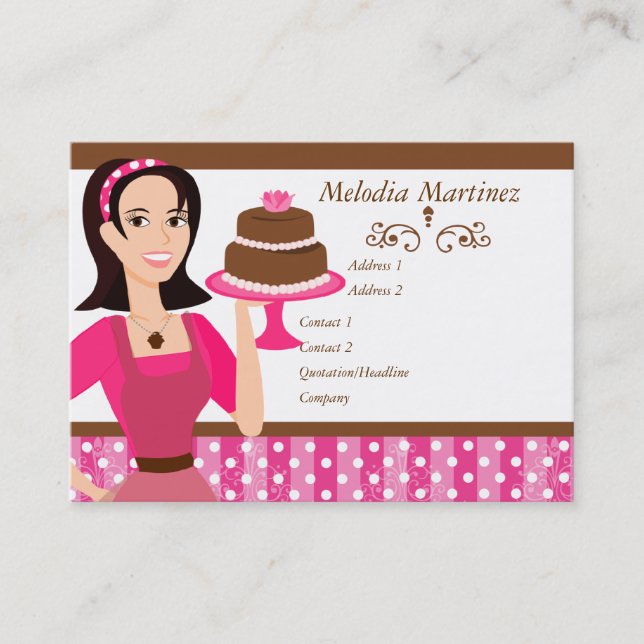 Cake Beauty med Ro Visitkort (Framsida)