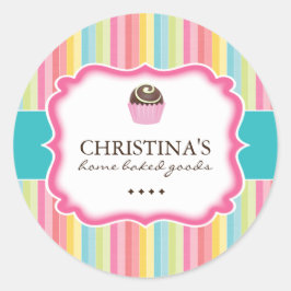 Cake Bollar - Packaging Stickers Runt Klistermärke