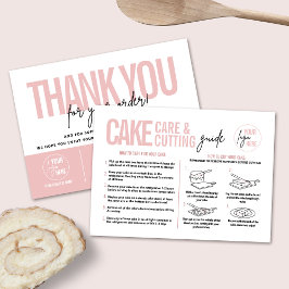 Cake Care & Cshing Guide, Cake Service Guide Visitkort