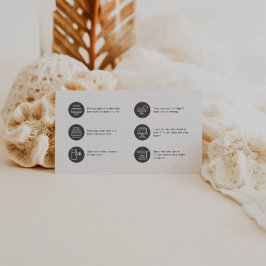 Cake Care Minimalist Flat Thank You Card Visitkort