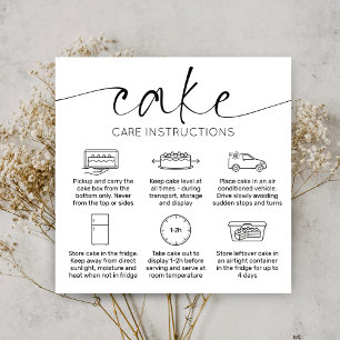 Cake Care - tacka dig Card-skript för Elegant - mi Fyrkantigt Visitkort