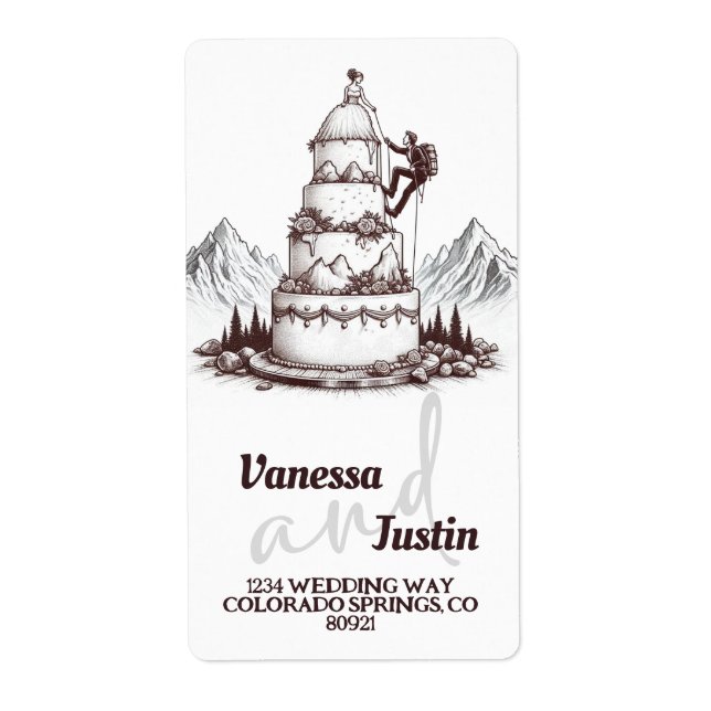 Cake Climbers Wedding Fraktsedel (Framsidan)