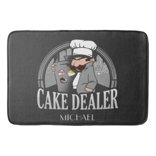 Cake Dealer Funny Bakery Owner Gag Badrumsmatta