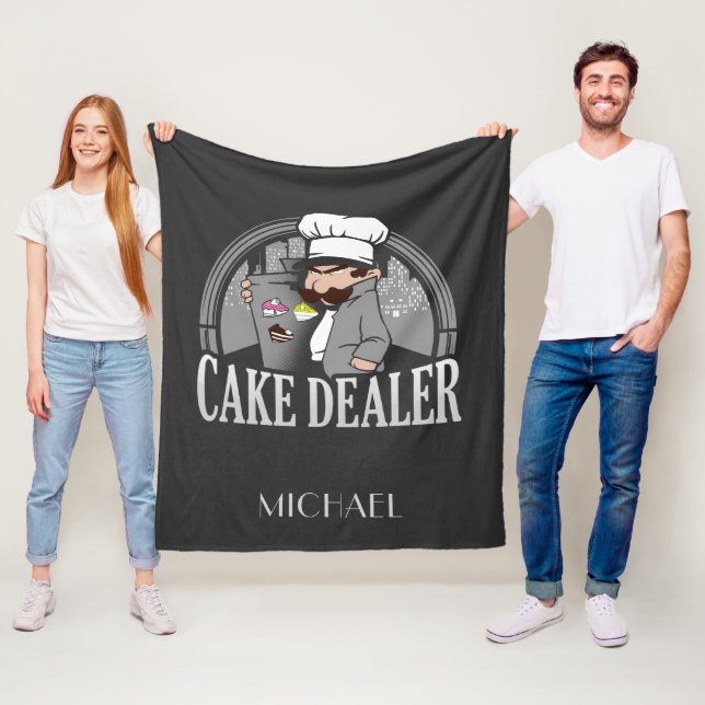 Cake Dealer Funny Bakery Owner Gag Fleecefilt (På plats)