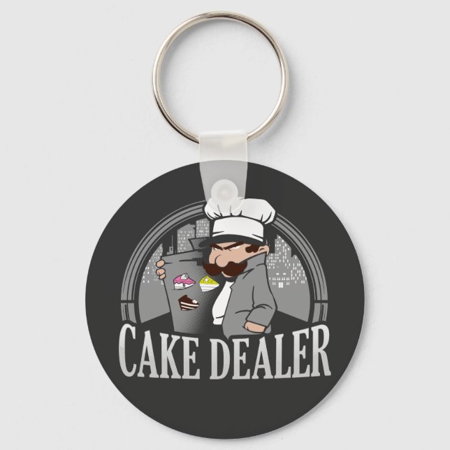 Cake Dealer Funny Bakery Owner Gag Nyckelring (Framsida)
