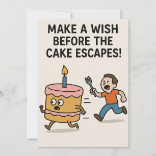 Cake Escape Chase Julkort
