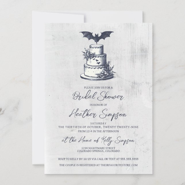 Cake Fladdermus Möhippa Inbjudningar (Framsida)