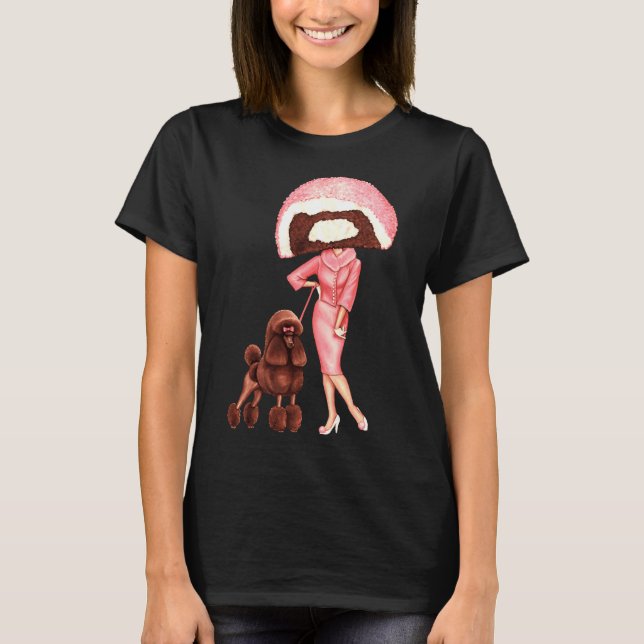 Cake Head Snö Cake Pudel PIN Up T Shirt (Framsida)