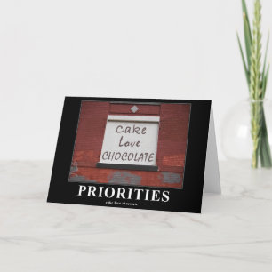 Cake Kärlek Chocolate Graffiti Motivational Card Kort