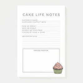 Cake Life Sticky Note Planner Post-it Block