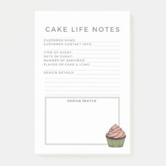 Cake Life Sticky Note Planner Post-it Block