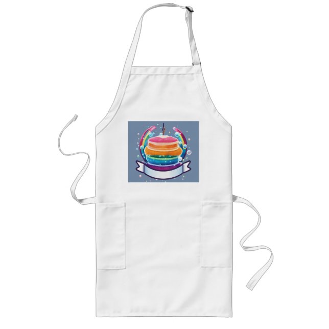 "Cake Pastry Print Design Apron - Sweet and Stylis Långt Förkläde (Framsidan)