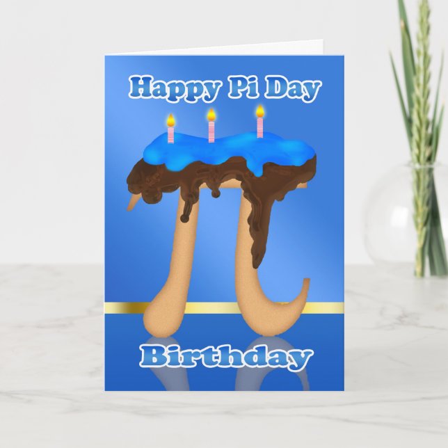 Cake Pi Day 3.14 mars 14:e födelsedagen Kort (Framsida)