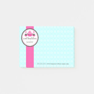 Cake Pops och Cupaka Aqua Rosa Post-it Block