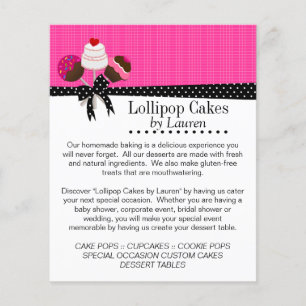 Cake Pops Shock rosa med Foto ramar Flygblad