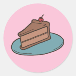 Cake Segce Stickers Runt Klistermärke