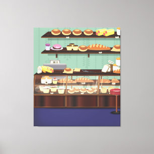 Cake Shop Counter Canvastryck