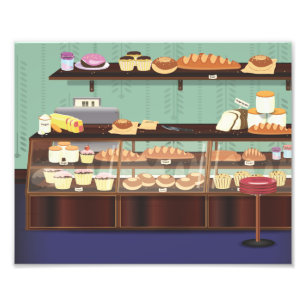 Cake Shop Counter Fototryck