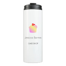 Cake shop cuptårta silhouette vit