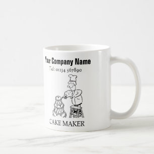 Cake Skapar Services Tecknad Mugg