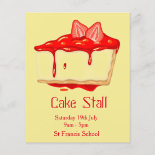 Cake Stall Bake Sale-annonsering Flygblad