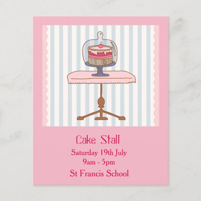 Cake Stall Bake Sale-annonsering Flygblad (Framsidan)