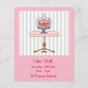 Cake Stall Bake Sale-annonsering Flygblad