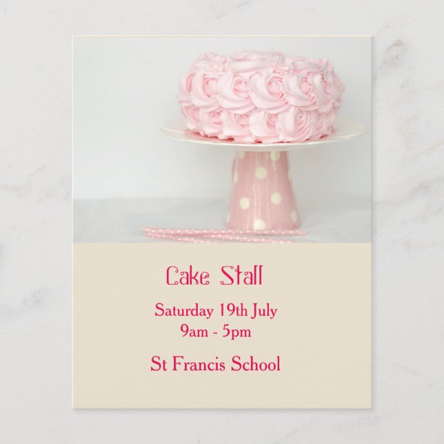 Cake Stall Bake Sale-annonsering Flygblad (Framsidan)