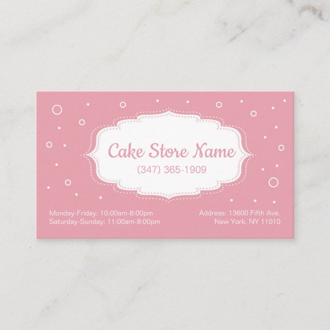 Cake Store business cards Visitkort (Framsida)