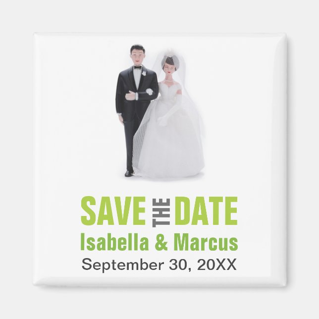 Cake Topper Spara datum magneter (Framsidan)