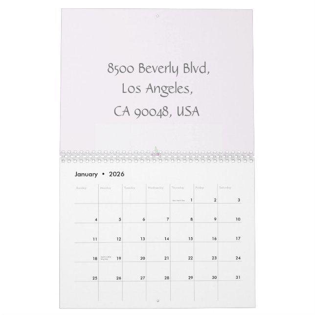 Cake Vattencolor Business Kalender (Jan 2026)