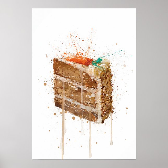 Cake Wall Art Print 'Carrot Cake'  Poster (Framsidan)