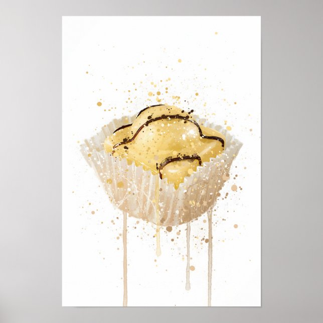 Cake Wall Art Print 'French Fancie Lemon' Poster (Framsidan)