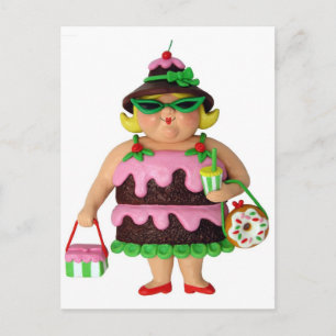 Cake Woman Vykort