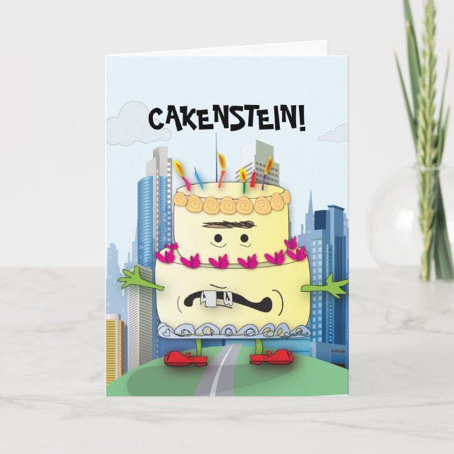 Cakenstein! Födelsedagskort Kort (Framsida)