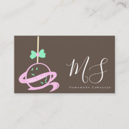 Cakepop Logotyp Båge Banner Tårtdesigner Virvlar Visitkort
