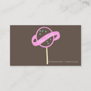 Cakepop Logotyp Banner Tårtdesigner Slingor Visitkort