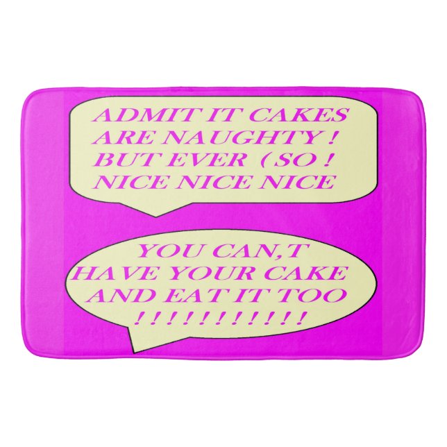 Cakes är bra för mat älskare färg rosa badrumsmatta (Framsidan)