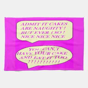 Cakes är bra för mat älskare färg rosa kökshandduk