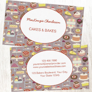 Cakes Catering Baking Affärskort Visitkort