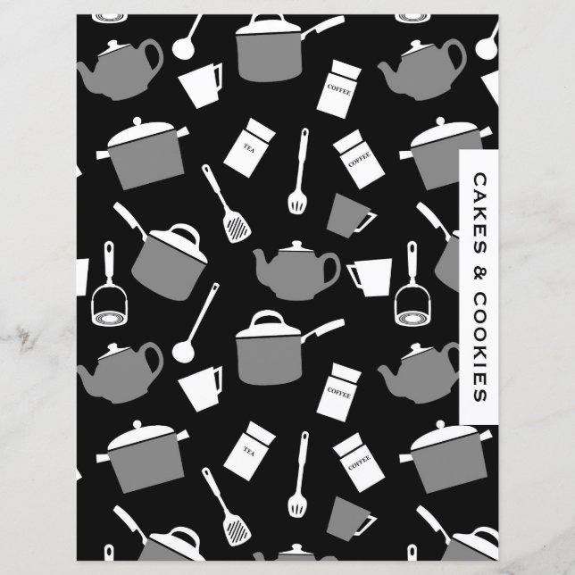 Cakes & Cookies Divider | Svartvit köks (Framsida)
