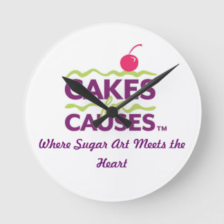 Cakes for Causes Logotyp Clock Rund Klocka