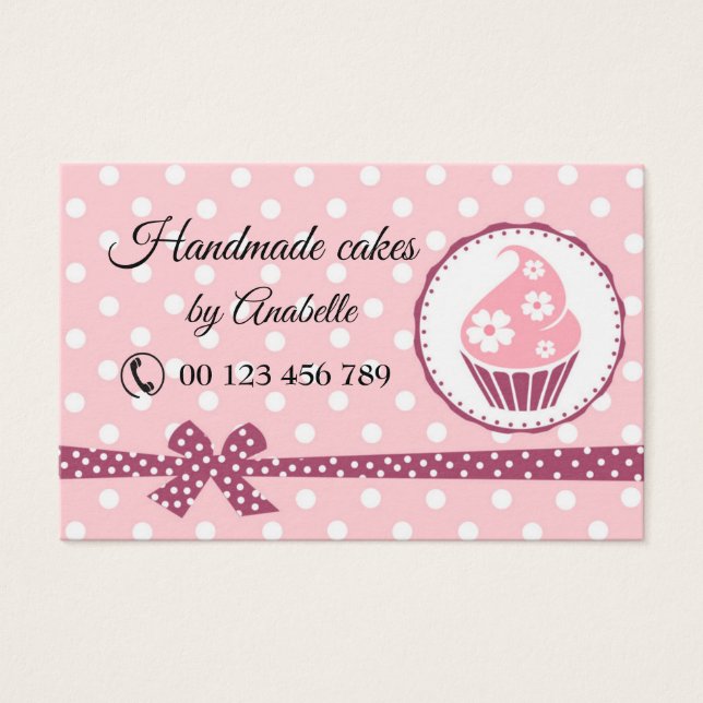 Cakes. Handgjorda kakor, 3 D-kakor. Visitkort (Framsida)
