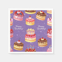 Cakes med ljus, av Natasha Us Pappersservett