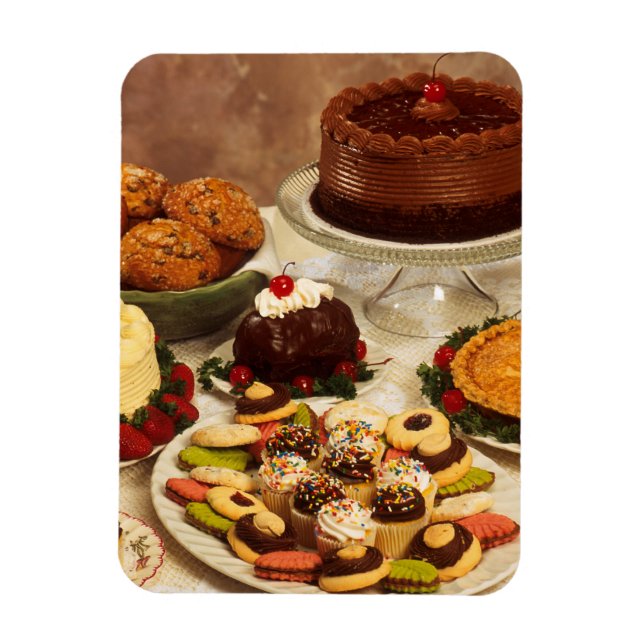 Cakes och sötsaker magnet (Vertikal)